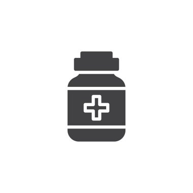 İlaç şişesi vektör simgesi
