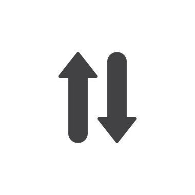 Yukarı ve aşağı oklar vektör simgesi