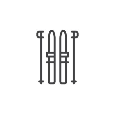 Kayak ve çubuk çizgisi simgesi