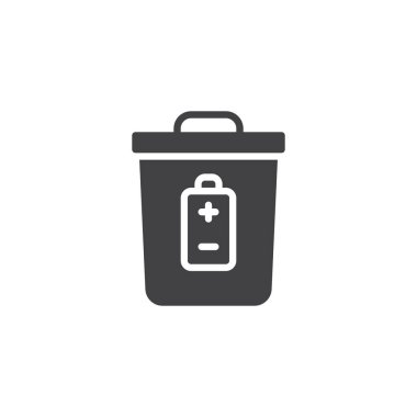 Pil atık vektör simgesi