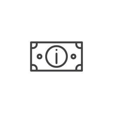 Kağıt para faturası satırı simgesi