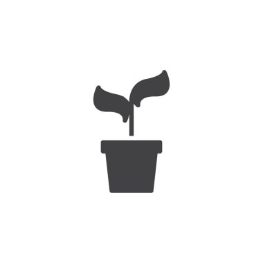 Pot vektör simgesinde Sprout