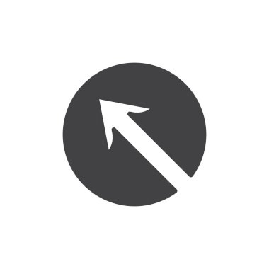 Bir daire vektör simgesinde ok