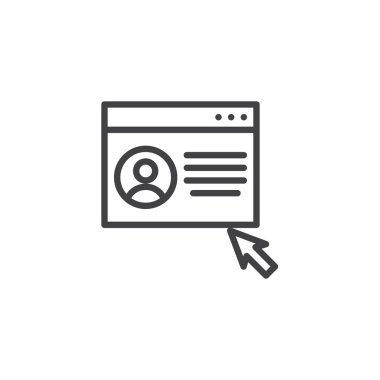 Online iş başvuru satırı simgesi