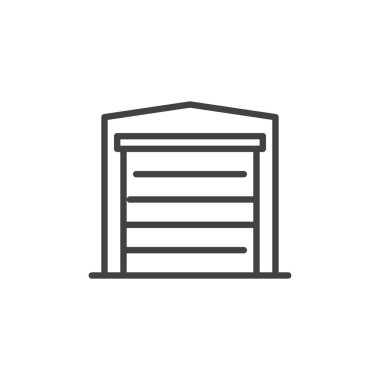 Garaj kapısı hattı simgesi