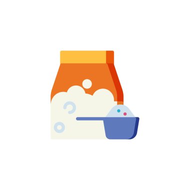 Yıkama tozu düz simgesi