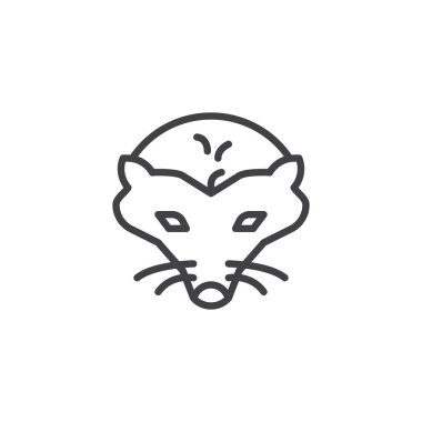 Kirpi kafa hattı simgesi