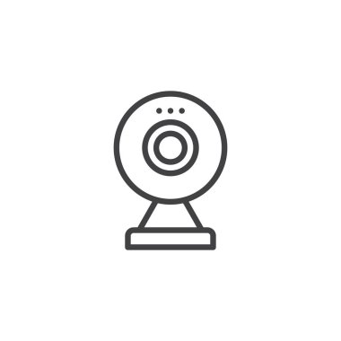Dijital Webcam çizgi simgesi