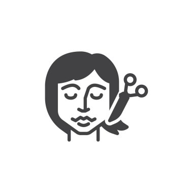 Kesme saç vektör simgesi