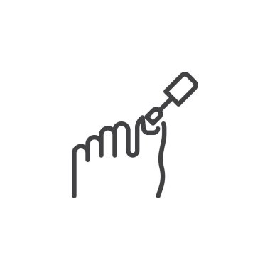 Ayak parmakları pedikür hattı simgesi