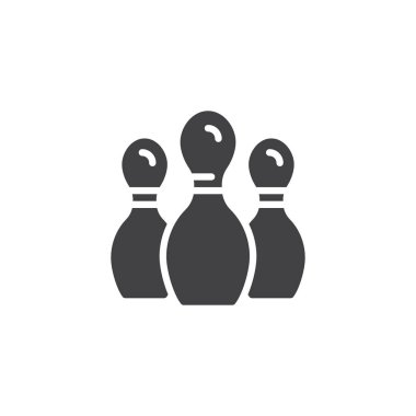 Bowling oyunu pin vektör simgesi