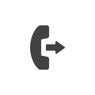 Giden telefon görüşmesi vektör simgesi