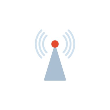 Kablosuz internet anteni düz simge