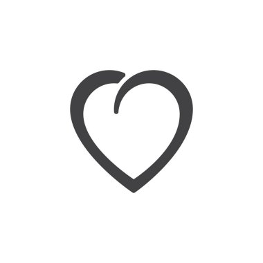 Güzel kalp şekli vektör simgesi