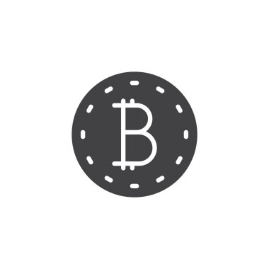 Bitcoin sikke vektör simgesi