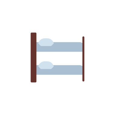 Hostel Oda Çift Kişilik Yatak düz simge