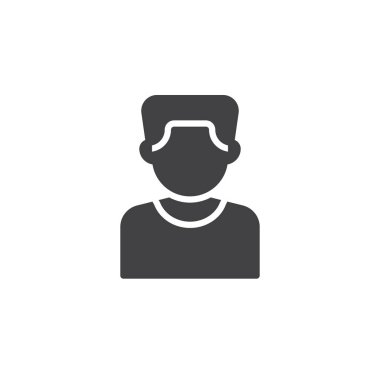 erkek avatar vektör simgesi