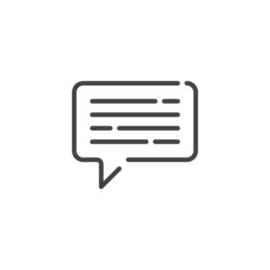 Konuşma kabarcık metin satırı simgesi