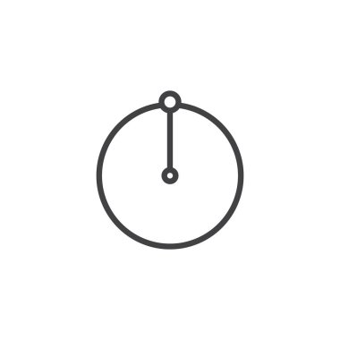 Daire yarıçapı çizgisi simgesi