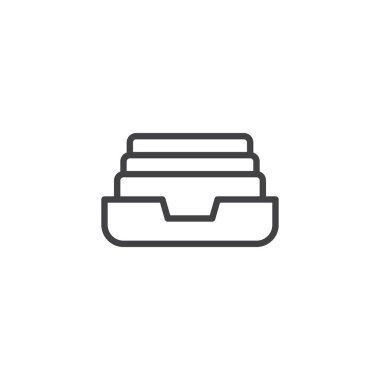 Dosya dolabı çizgisi simgesi