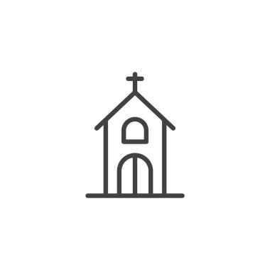 Kilise inşa çizgisi simgesi