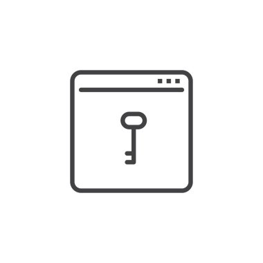 Anahtar satırı simgesi olan tarayıcı penceresi