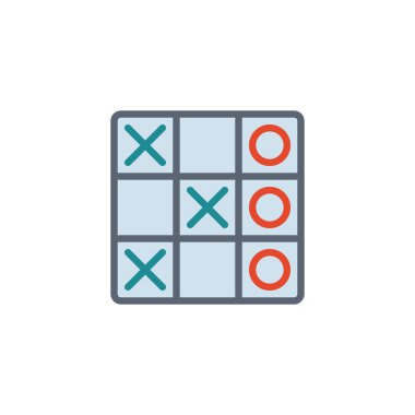 Tic Tac Toe oyunu düz simgesi