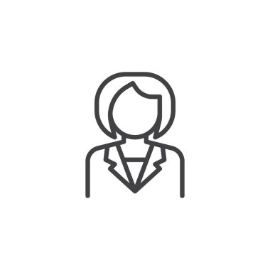 Öğretmen avatar çizgi simgesi