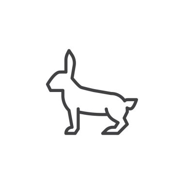 Hare yan görünüm çizgisi simgesi