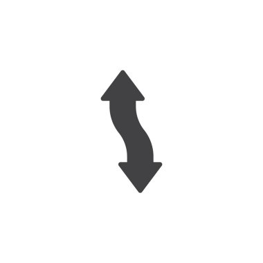 Dikey çift kafa ok vektör simgesi