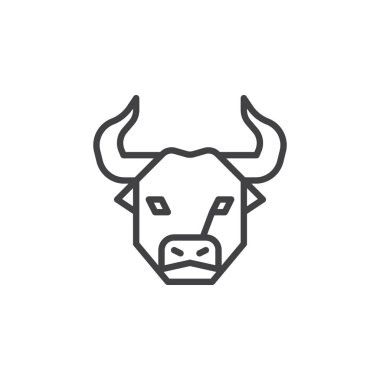 Boğa kafa çizgisi simgesi