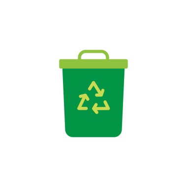 geri dönüşüm kutusu düz simgesi