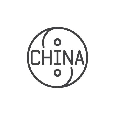 Çin Yin ve Yang çizgi simgesi