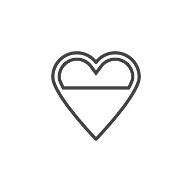 Kalp aşk seviye çizgisi simgesi