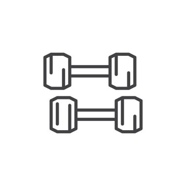 İki dumbbell hattı simgesi