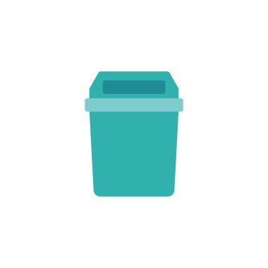 Mutfak çöp sepeti düz simgesi