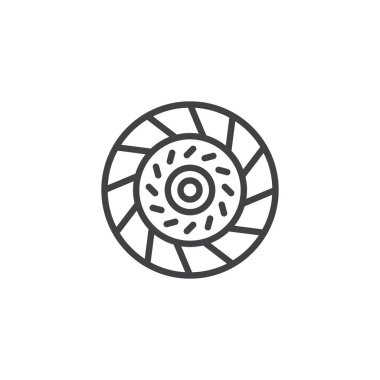 Araç debriyaj plakası hattı simgesi