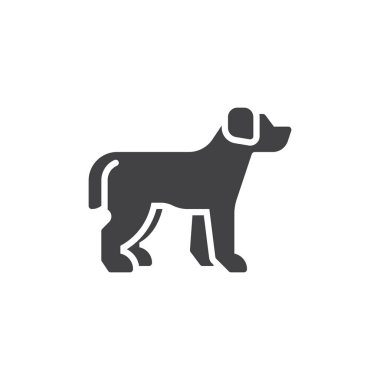 Ayakta köpek vektör simgesi