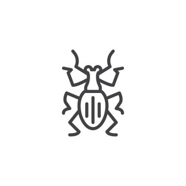 Weevil zararlıları çizgi simgesi