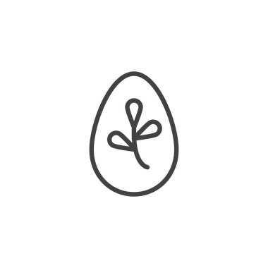 Paskalya yumurtası söğüt çiçek hattı simgesi ile süslenmiş