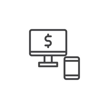 Çevrimiçi bankacılık hattı simgesi