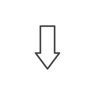 Ok aşağı nokta çizgisi simgesi