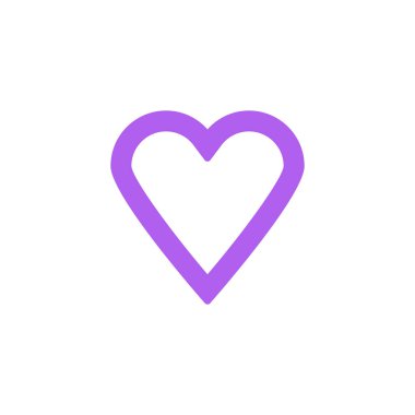 Aşk kalp düz simgesi