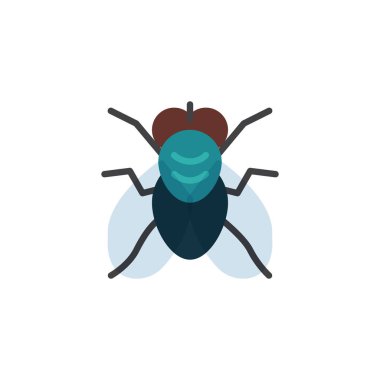 Sinek böcek düz simgesi