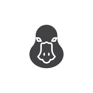 Kaz kafası vektör simgesi