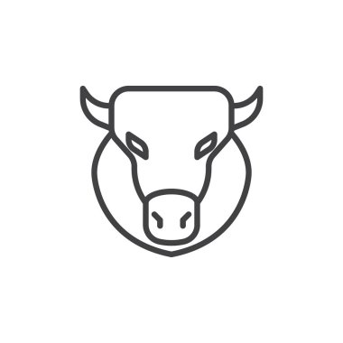 Bison kafa çizgisi simgesi