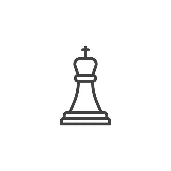 チェスキングラインアイコン — ストックベクタ