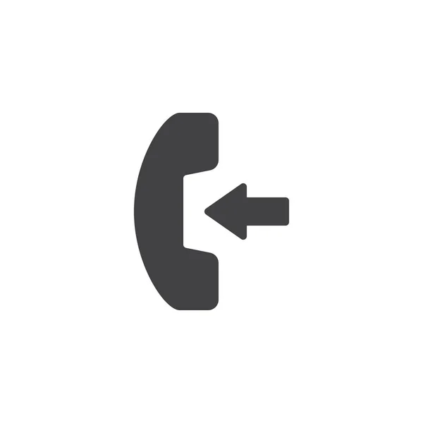 Icono de llamada telefónica entrante vector — Vector de stock