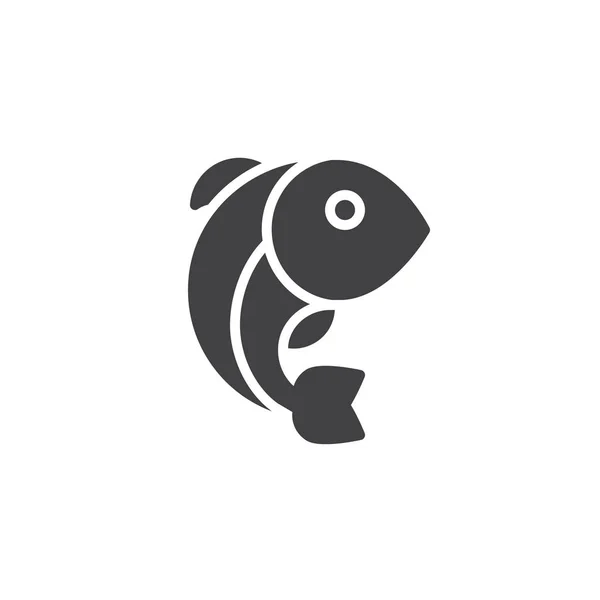 中国魚ベクターアイコン — ストックベクタ