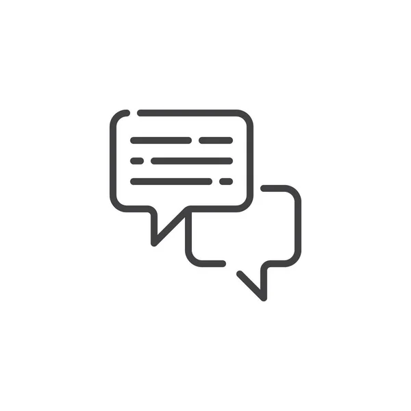 Chat Messages icône de ligne — Image vectorielle